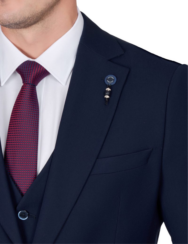 JK39SF02M074-Navy-002-4 Elegant Two-Piece Suit with Notch Lapel and Double Vent