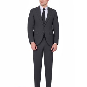Refined Wool-Blend Suit with Notch Lapel