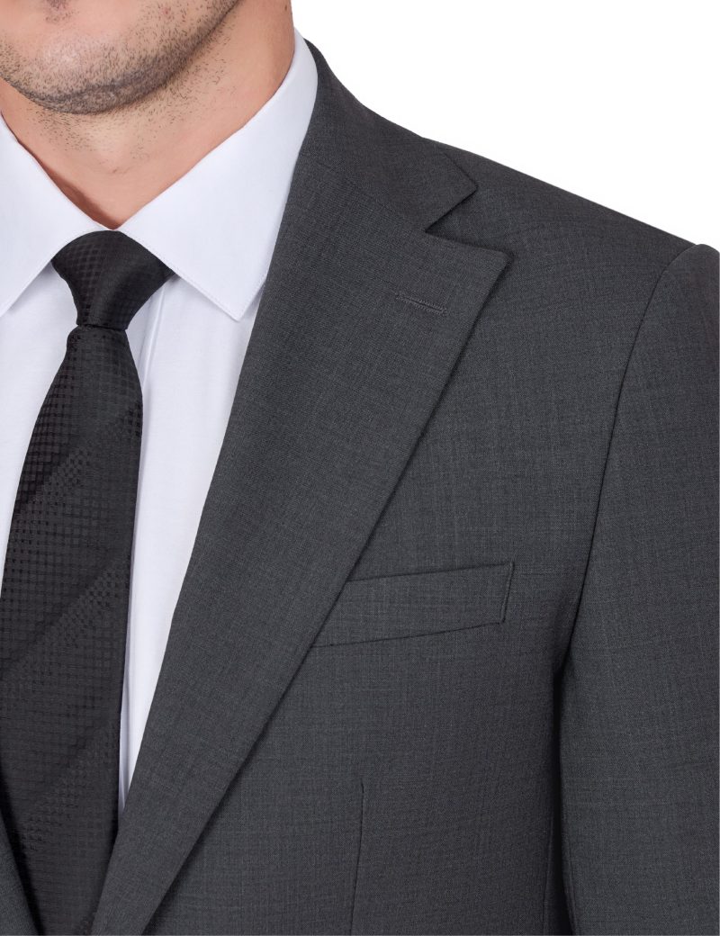 JK39SF02M112-Grey-014-4 Refined Wool-Blend Suit with Notch Lapel