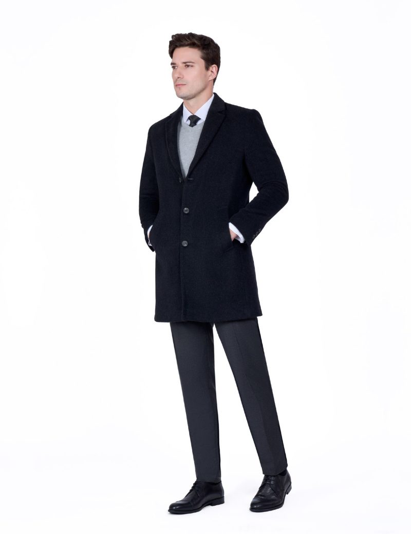 Pick-Stitched Comfort-Fit Coat