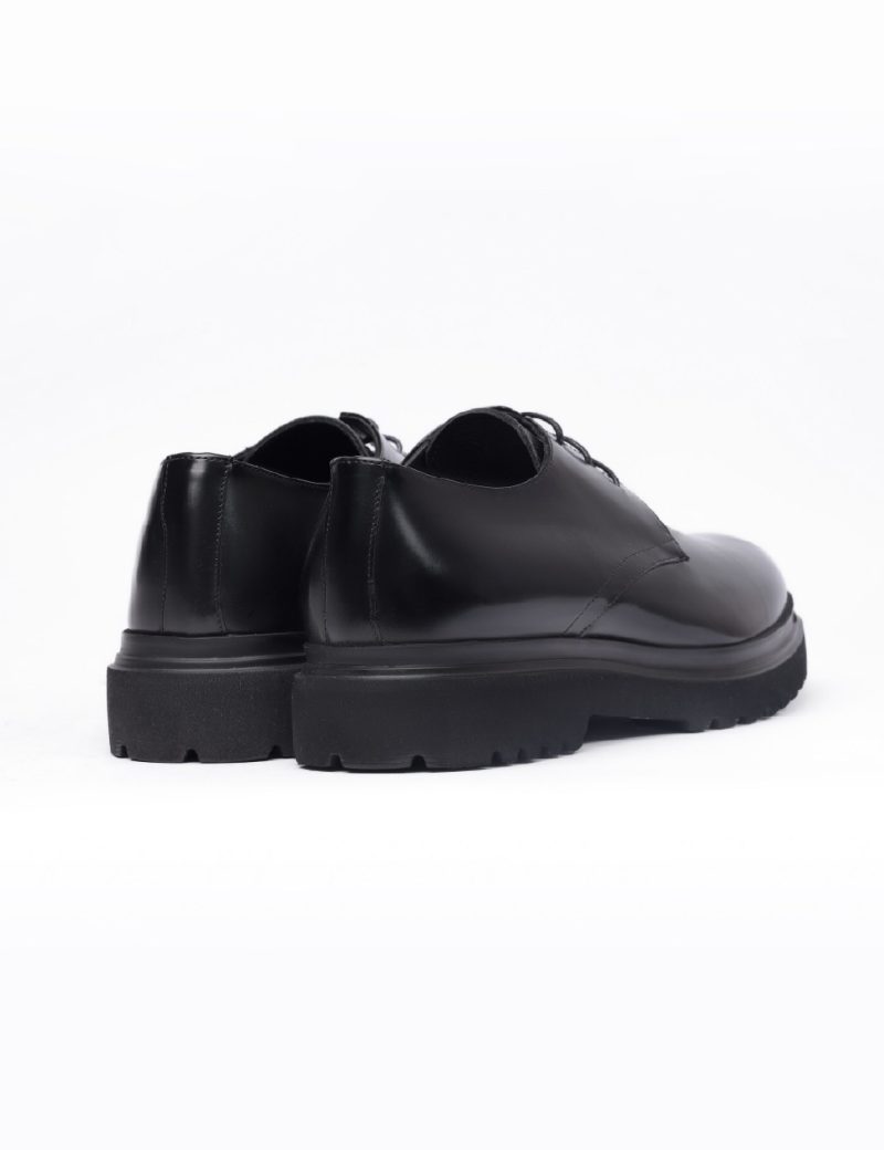 JK40CS14M013-Black-001-4 Men's casual plain shoes