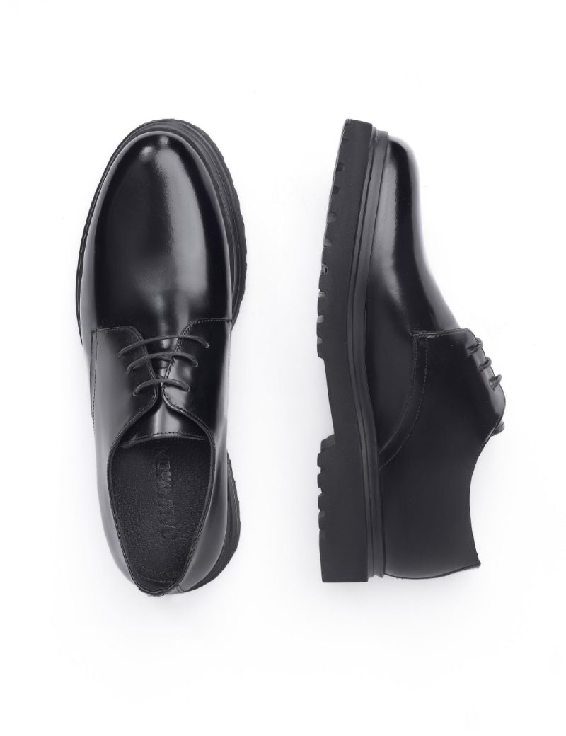 JK40CS14M013-Black-001-6 Men's casual plain shoes