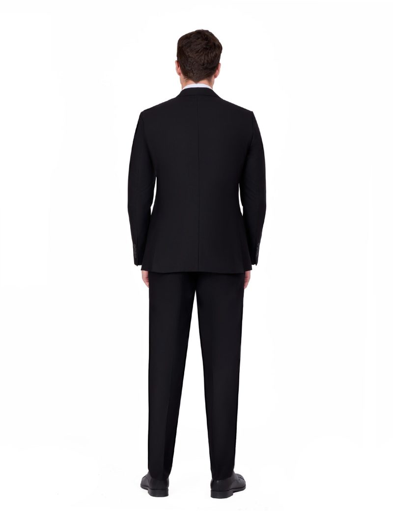 JK40KL02M020-Black-001-2 Timeless Wool Suit with Notch Lapel