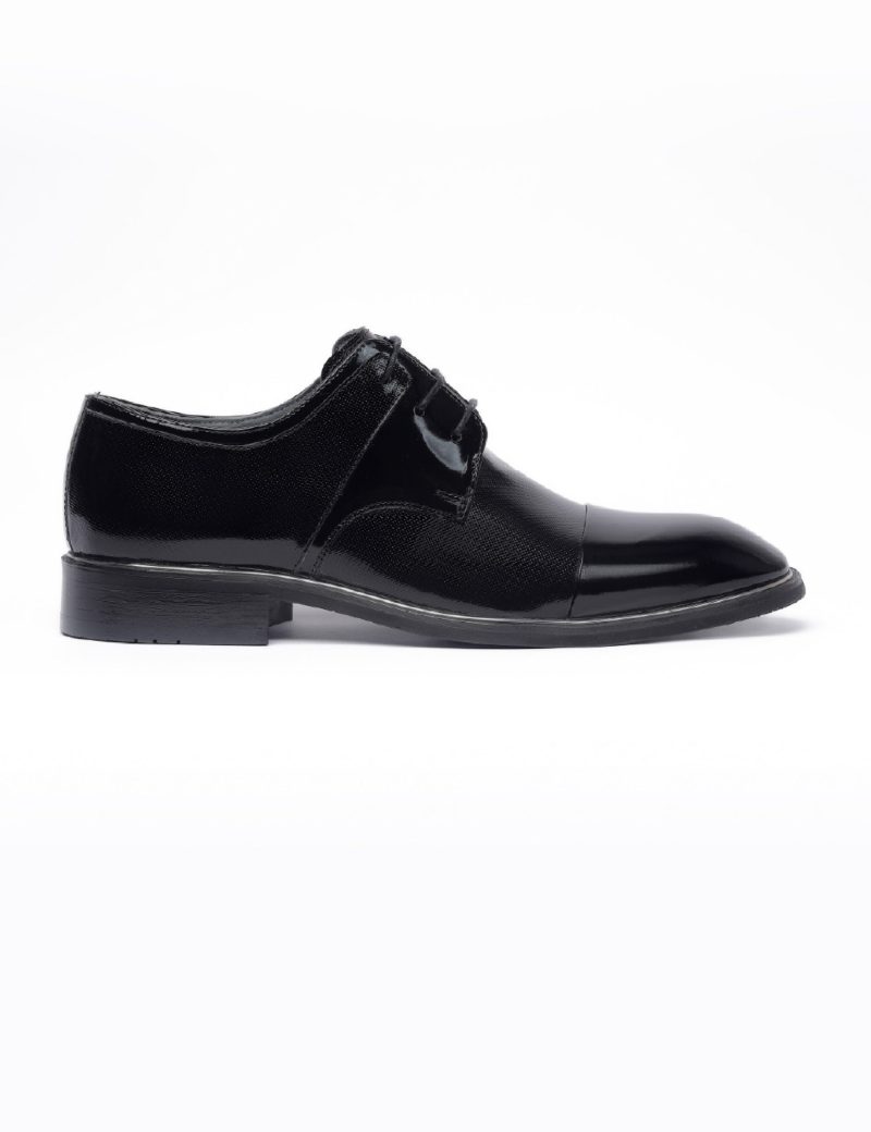 JK40KL14M011-Patent-001-1 Men's derby semi-textured shoes