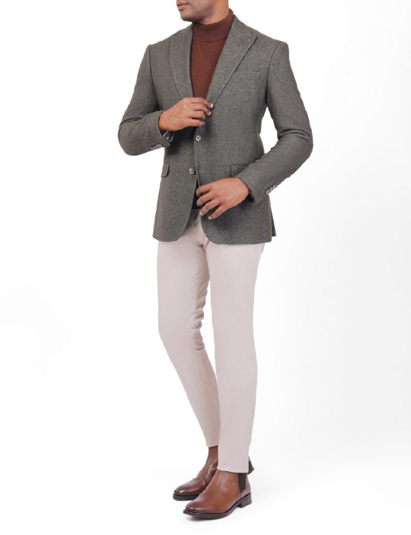 JK40RF04M001-Brown-014-4 Men’s Classic Blazer in Wool