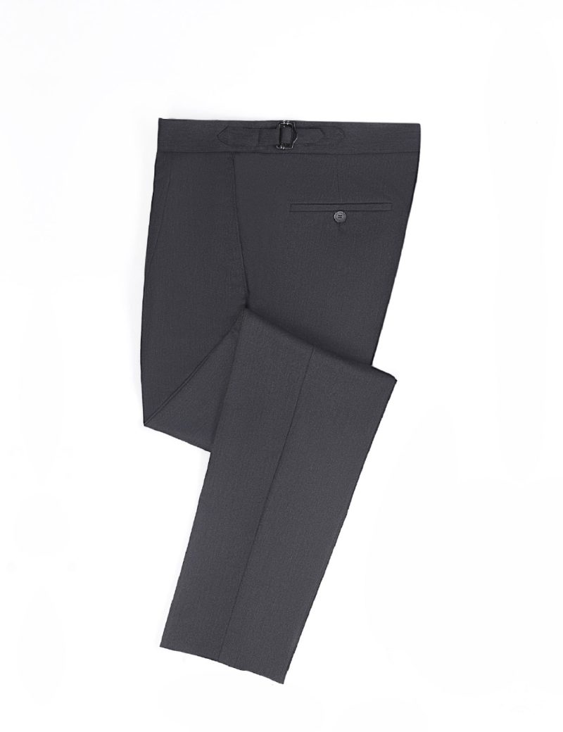 JK40SF03M006-Dark-grey-014-2 Slim Fit Formal Trousers with Waist Side-Adjusters