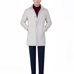 Men’s Slim-Fit Classic Herringbone Coat