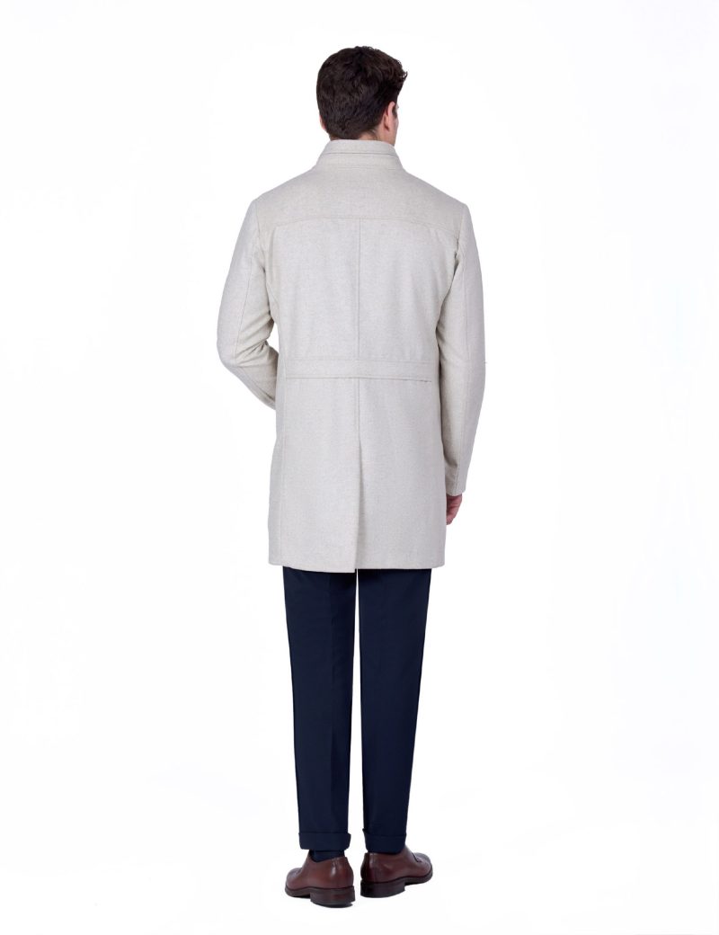 Men’s Slim-Fit Classic Herringbone Coat
