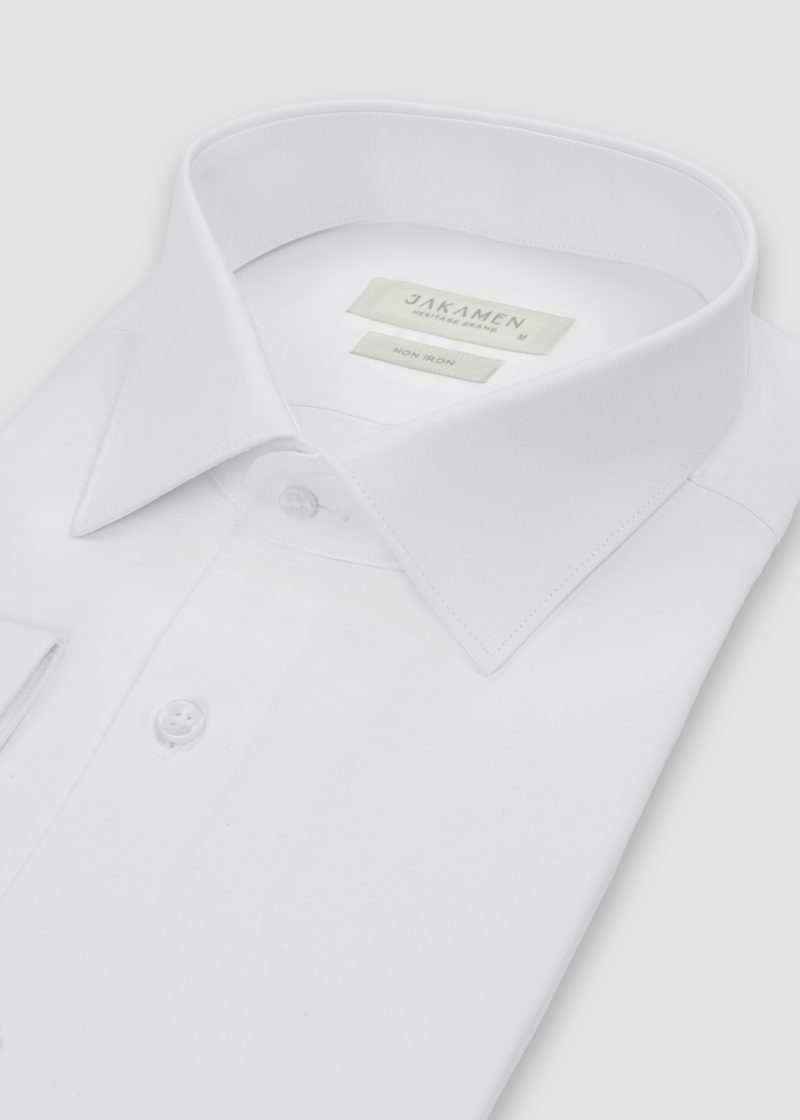 JK42CF01M035, White 394 (4) Plain Non-Iron Shirt