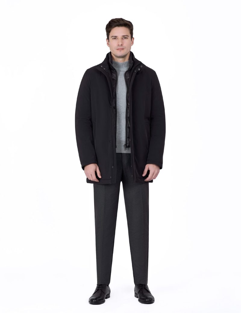 Print Comfort-Fit Water-Repellent Thermal Coat