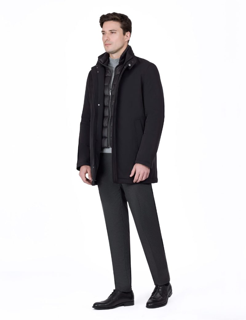 Print Comfort-Fit Water-Repellent Thermal Coat