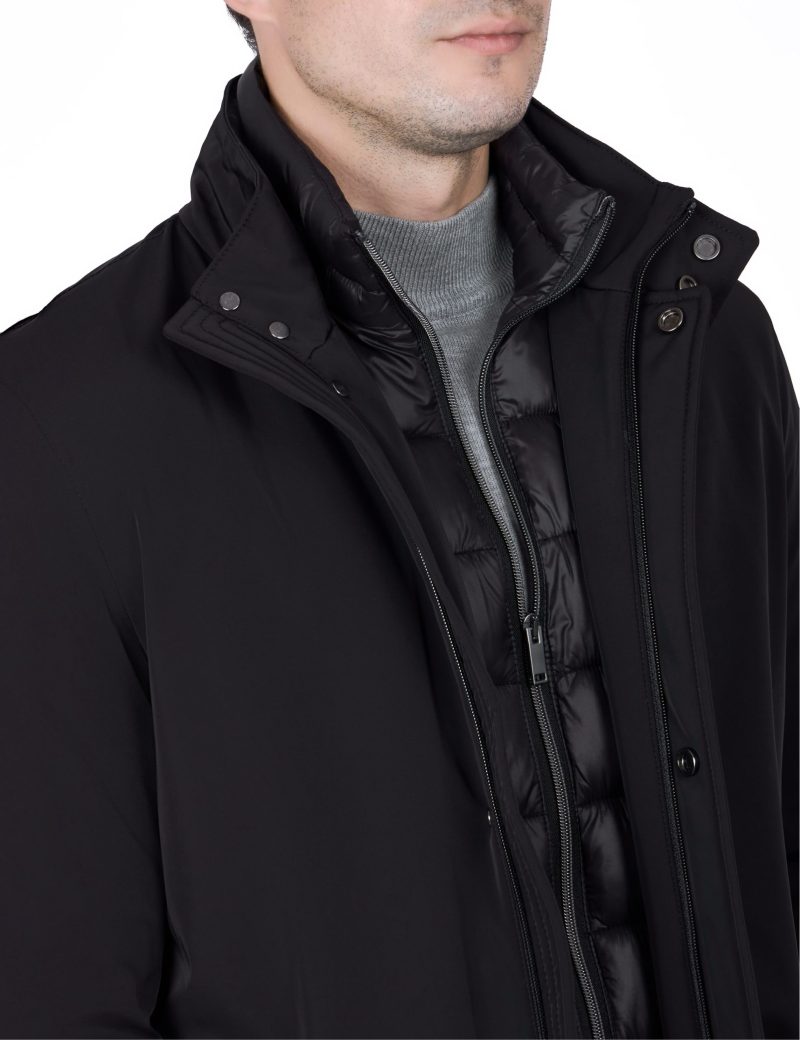 Print Comfort-Fit Water-Repellent Thermal Coat