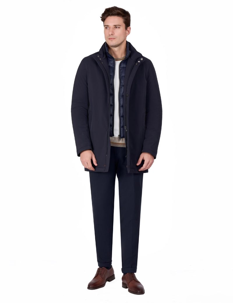 JK42CF05M025-Navy-002-1 Comfort-Fit Water-Repellent Thermal Coat