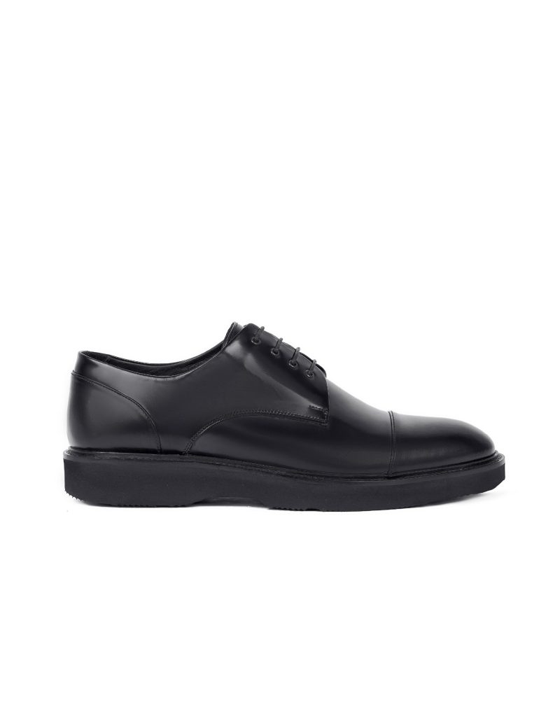JK42KL14M028-Patent-001-1 Matte Plain Derby Shoes - EVA Sole