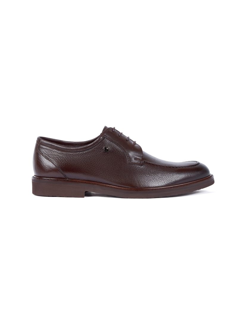 JK42KL14M032-Dark-brown-016-1 Derby Shoes in Wrinkled Leather - EVA Sole