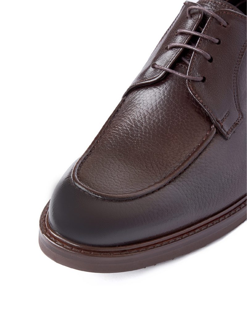 JK42KL14M032-Dark-brown-016-3 Derby Shoes in Wrinkled Leather - EVA Sole