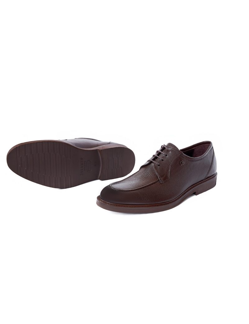 JK42KL14M032-Dark-brown-016-4 Derby Shoes in Wrinkled Leather - EVA Sole