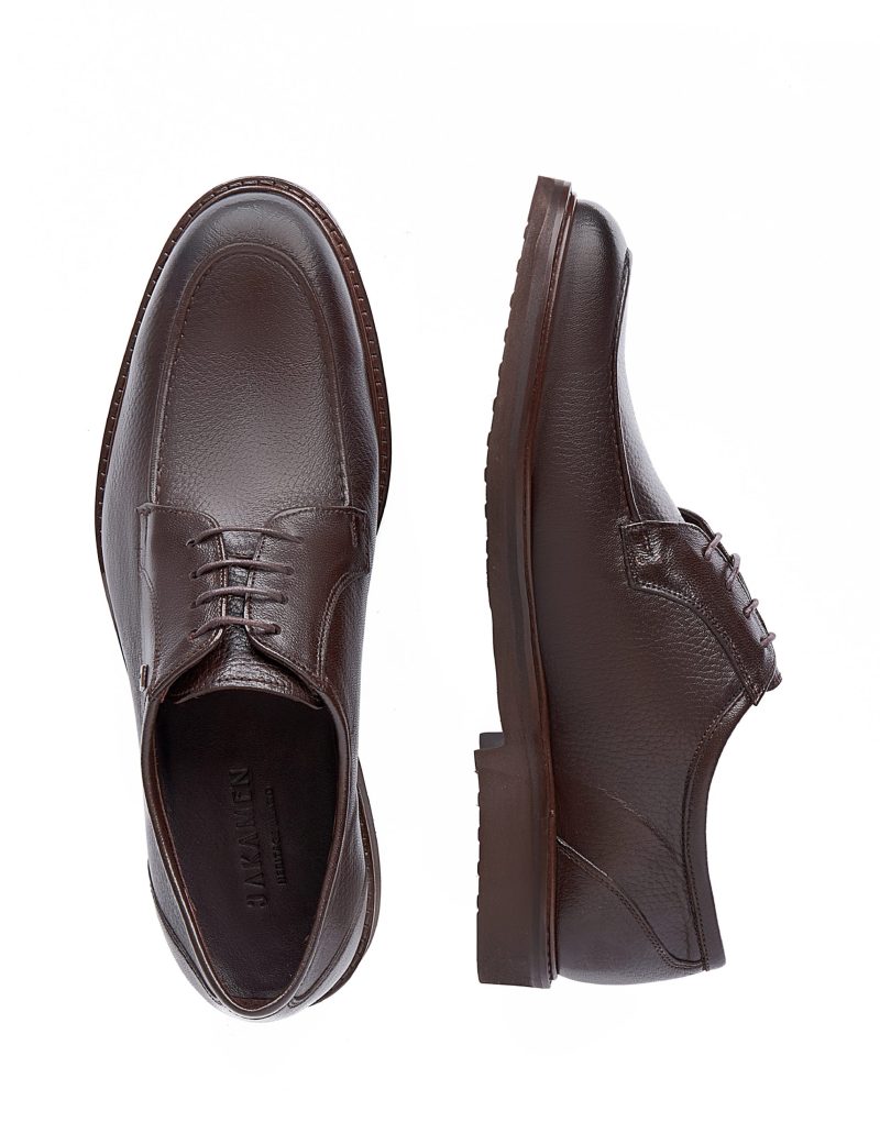 JK42KL14M032-Dark-brown-016-5 Derby Shoes in Wrinkled Leather - EVA Sole