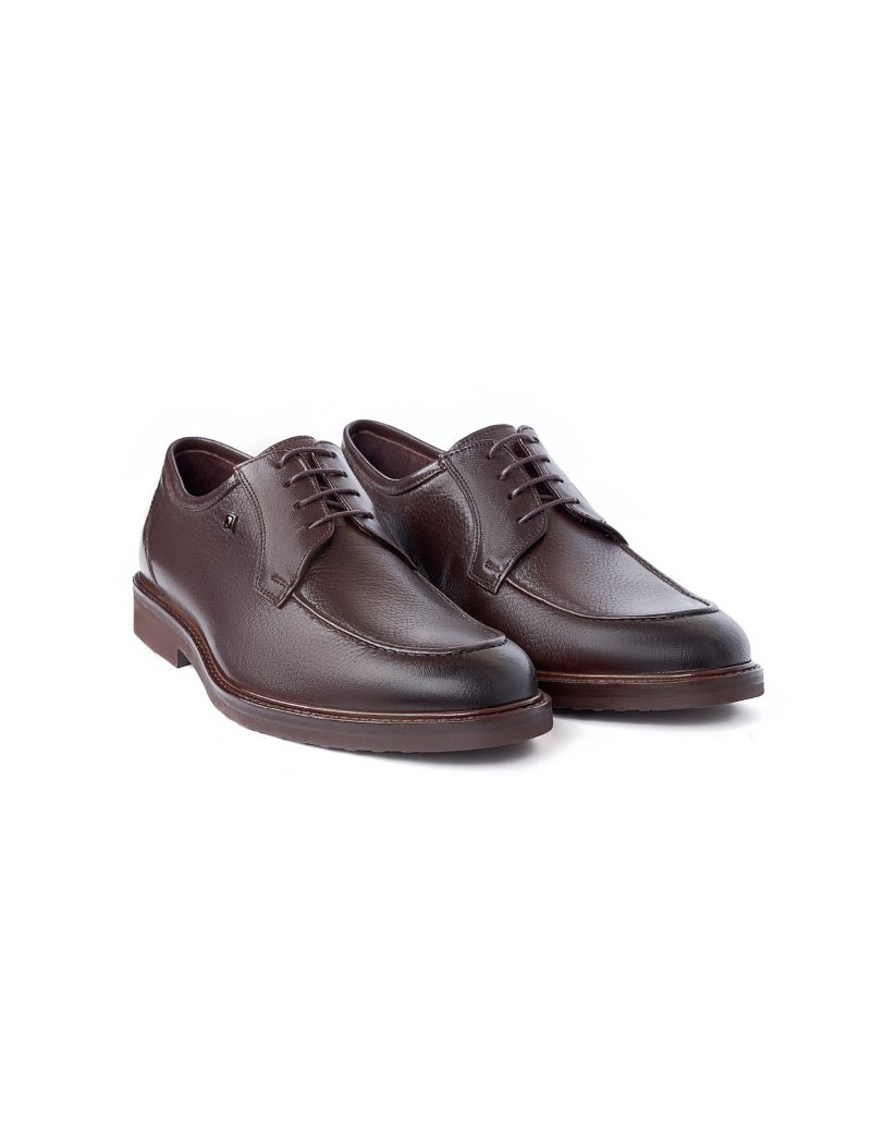 JK42KL14M032-Dark-brown-016-6 Derby Shoes in Wrinkled Leather - EVA Sole