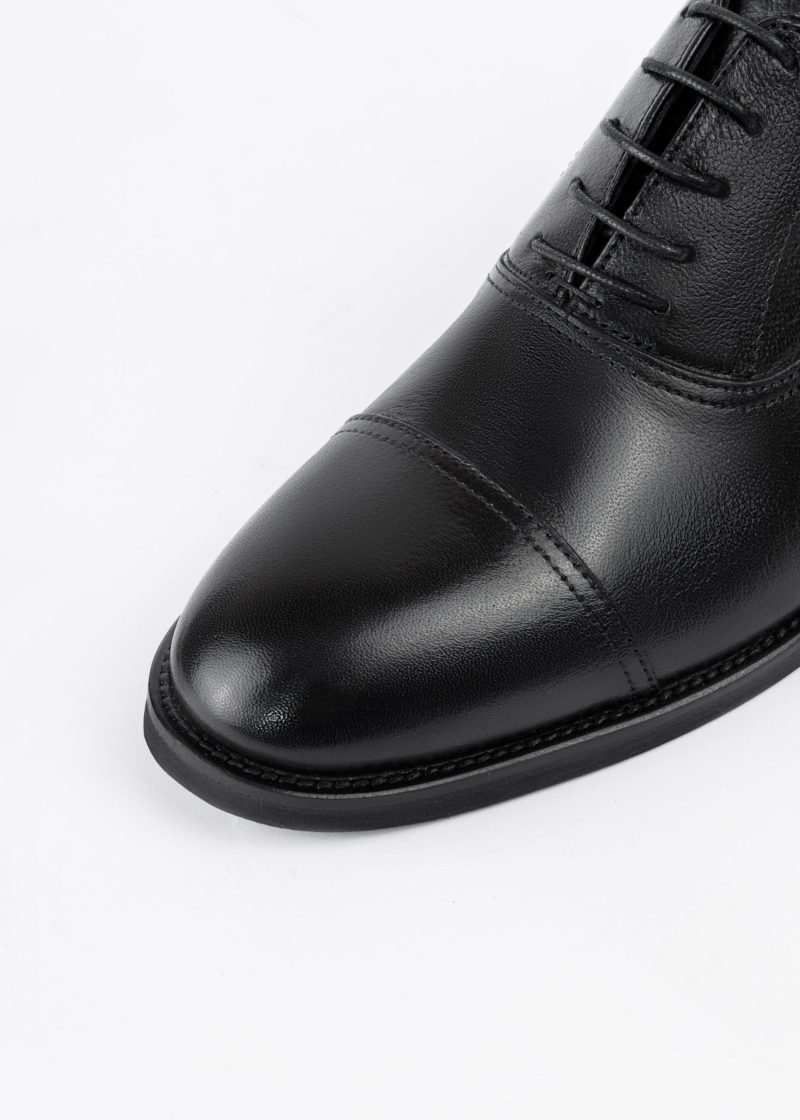 JK42KL14M034-Black-001-5 Deer Leather Oxford Shoes with Rubber Sole