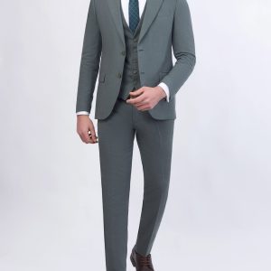 Slim Fit 3-Piece Suit With Identical Vest