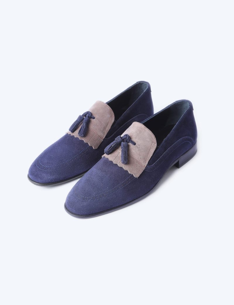 SK35KL14M027-Navy-002-3 Moccasin Plain comfy shoes