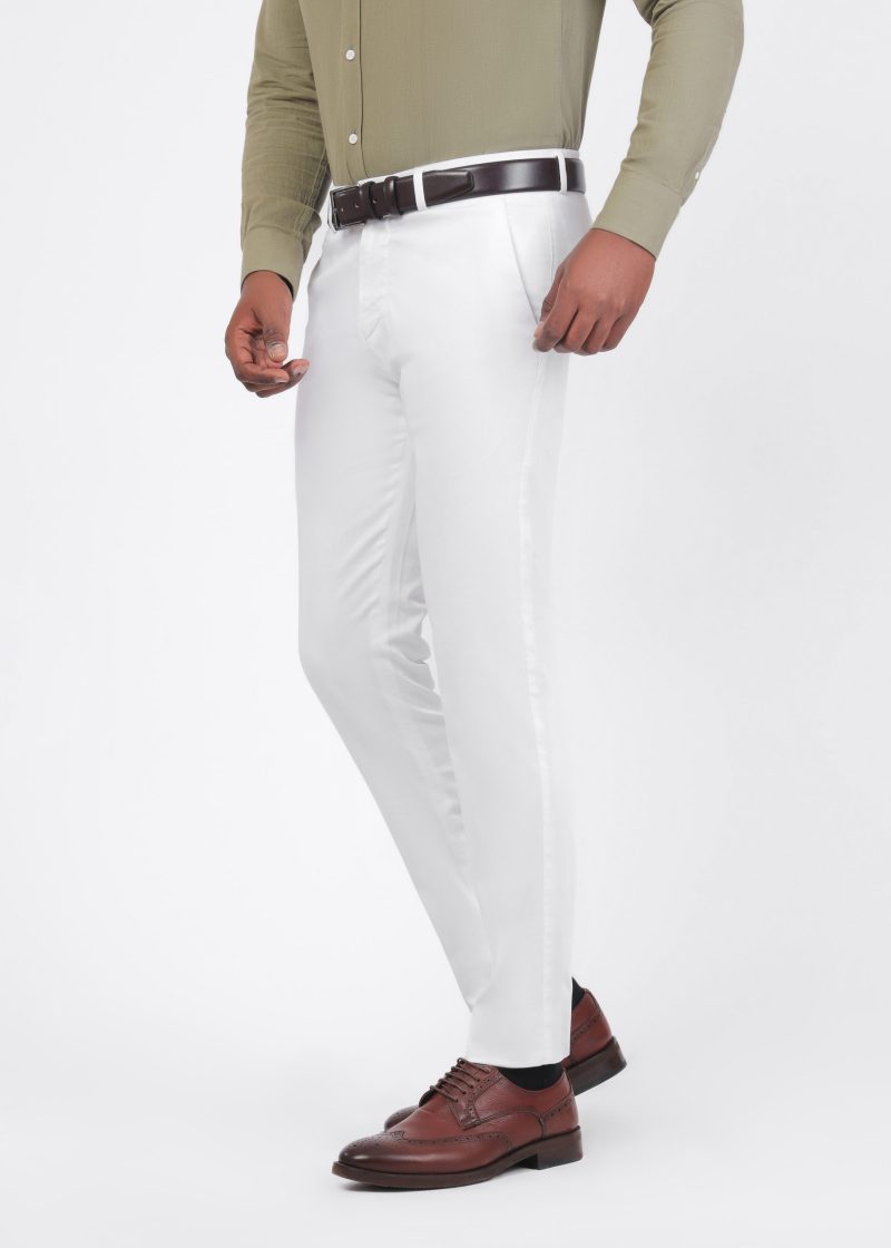 SK37CS03M001-White-394-2 Chino - Textured Pants