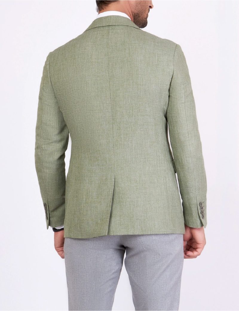 SK37SF04M001-Olive-523-3 Slim Fit Classic blazer
