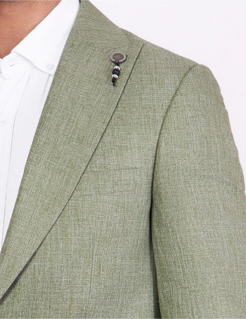 SK37SF04M001-Olive-523-4 Slim Fit Classic blazer