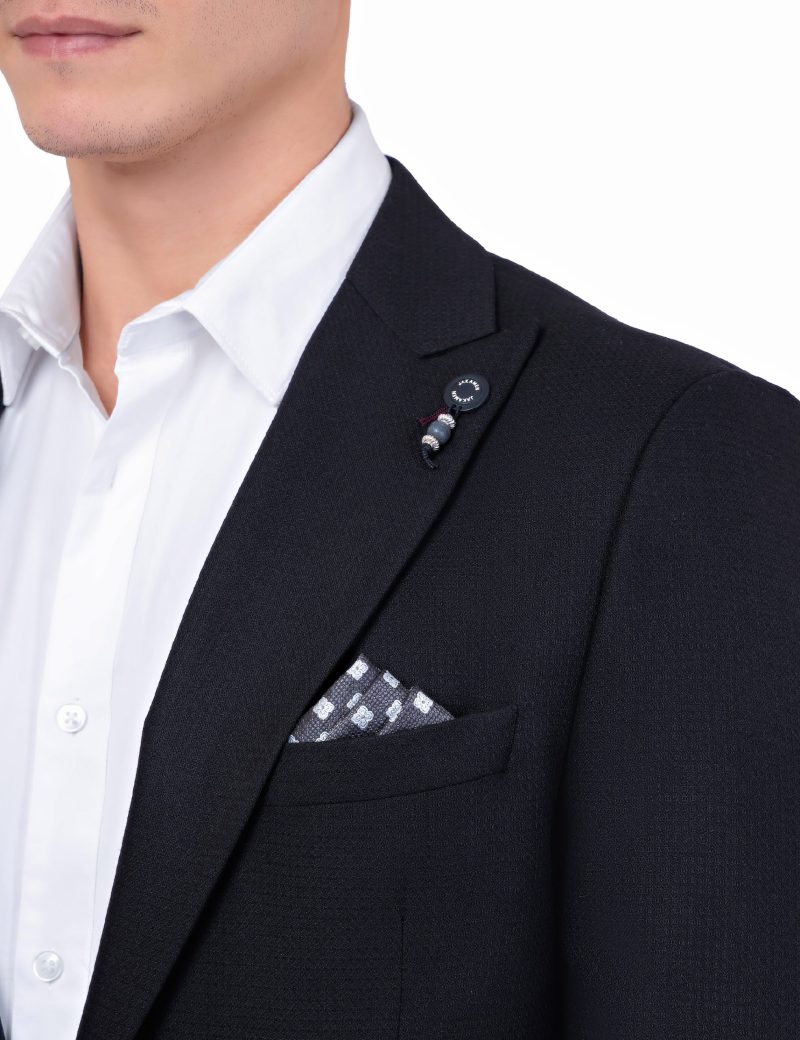 SK37SF04M002-Black-001-4 Summer Slim-Fit Classic Blazer