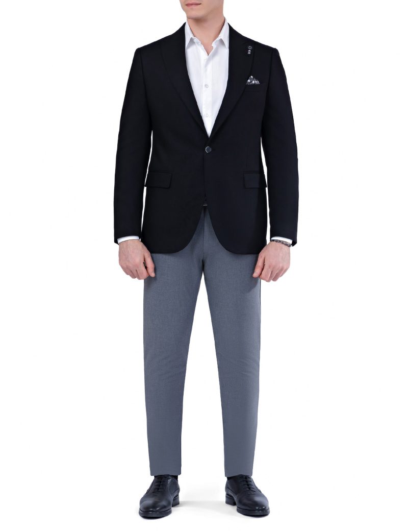 SK37SF04M002-Black-001-5 Summer Slim-Fit Classic Blazer