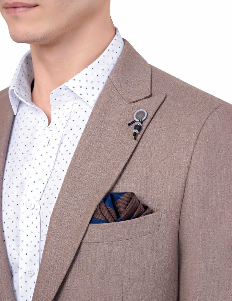 SK37SF04M002-Coffee-016-2 Summer Slim-Fit Classic Blazer