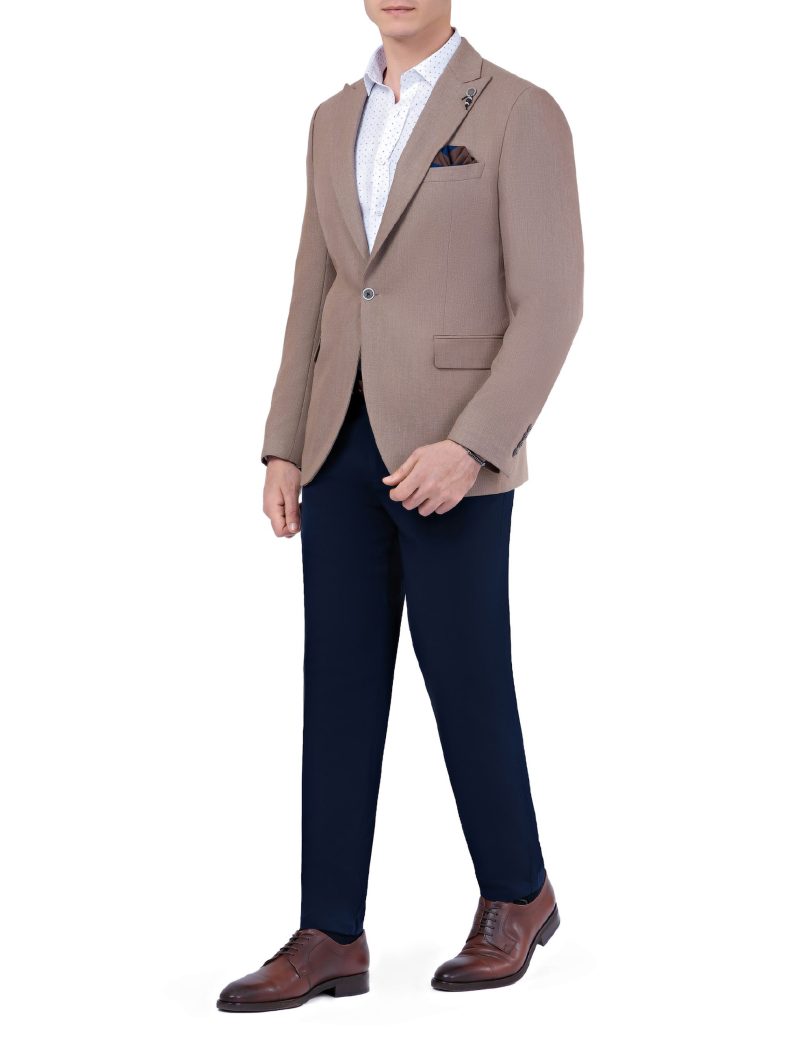SK37SF04M002-Coffee-016-4 Summer Slim-Fit Classic Blazer