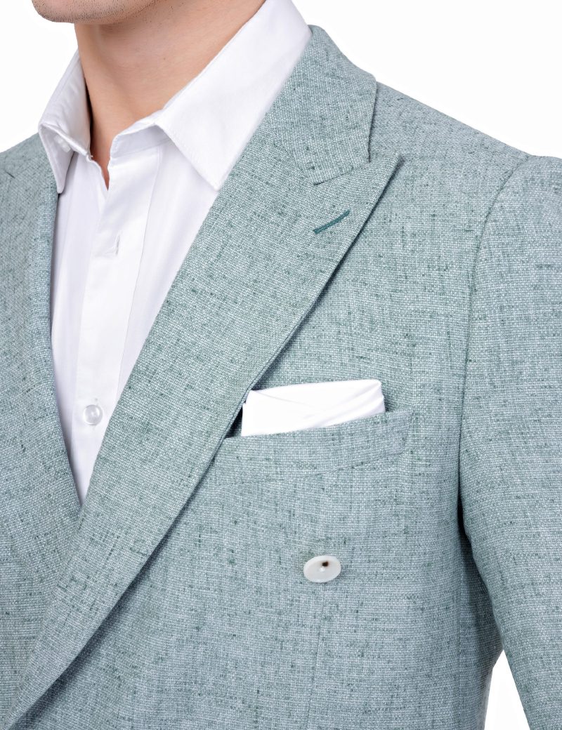 Men's double breasted linen blazer