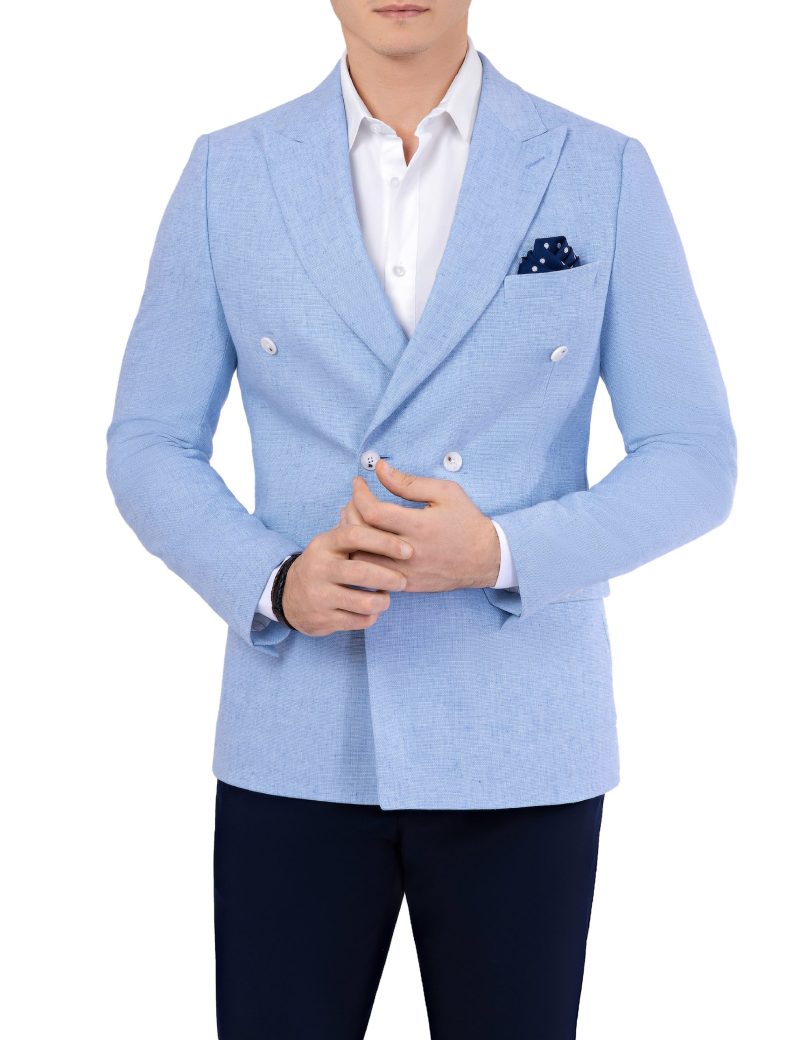 SK37SF04M003-Light-blue-006-1 Men's double breasted linen blazer