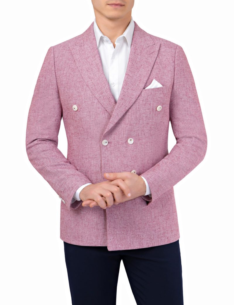 SK37SF04M003-Light-maroon-176-1 Men's double breasted linen blazer