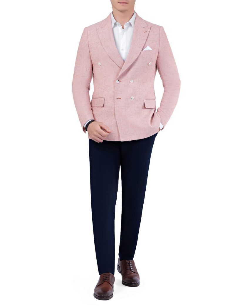 SK37SF04M003-Simon-185-5 Men's double breasted linen blazer