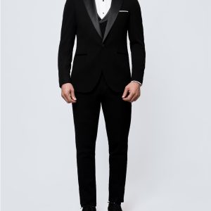 Tuxedo suit with a double-breasted vest