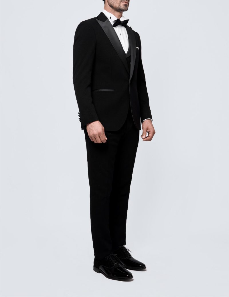 SK37SF18M001-Black-001-3 Tuxedo suit with a double-breasted vest