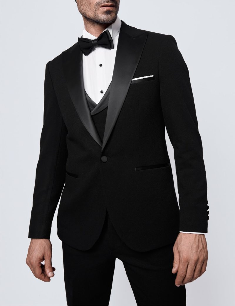 SK37SF18M001-Black-001-4 Tuxedo suit with a double-breasted vest