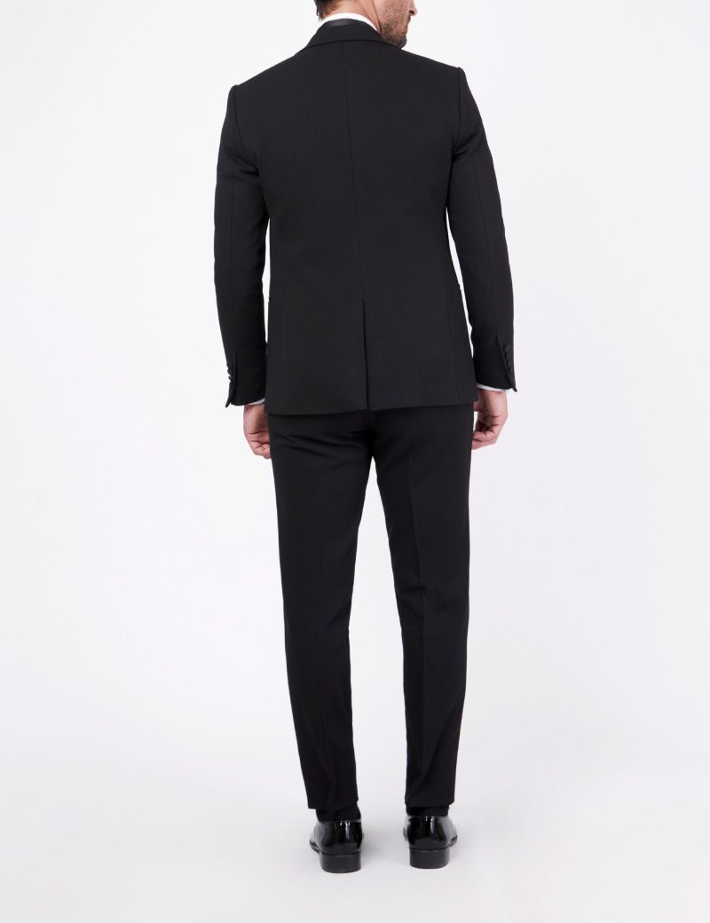SK37SF18M003-Black-001-2 Tuxedo suit with a paisley lapel
