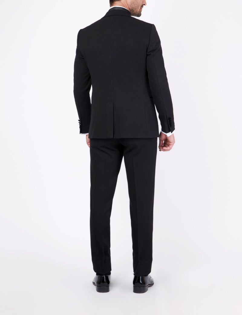 Tuxedo suit with a velvet lapel