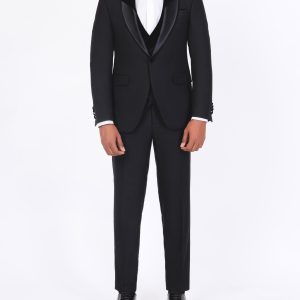 Tuxedo suit with a double-breasted vest