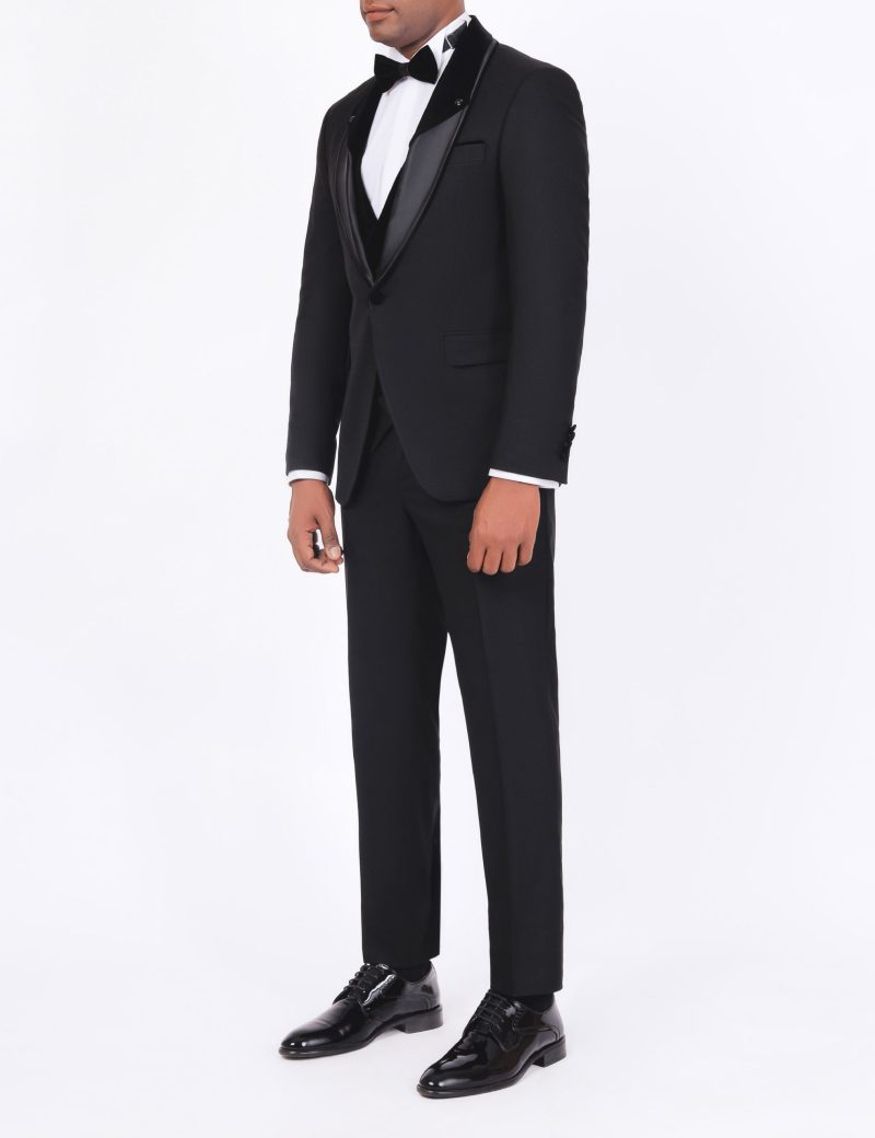 SK37SF18M009-Black-044-2 Tuxedo suit with a double-breasted vest