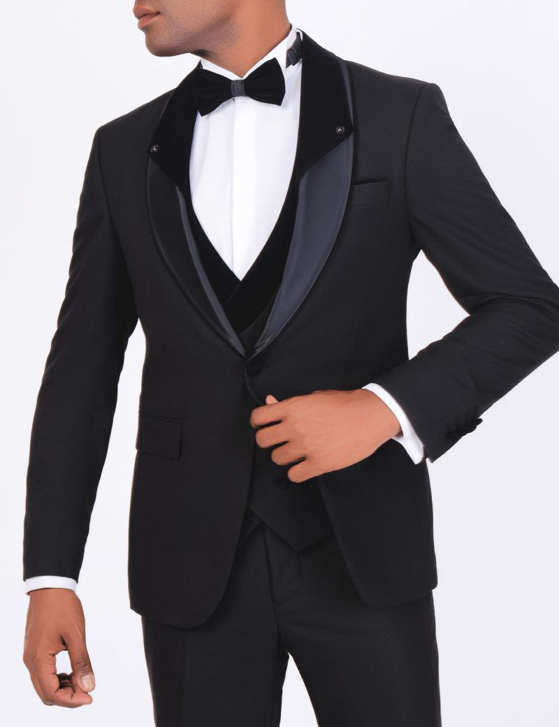 SK37SF18M009-Black-044-3 Tuxedo suit with a double-breasted vest