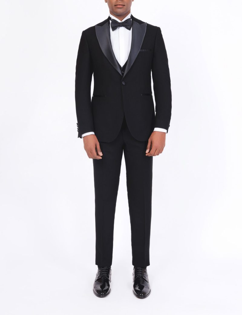 SK37SF18M011-Black-044-1 Tuxedo suit with a satin lapel