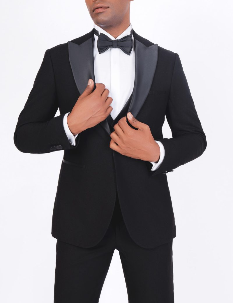 SK37SF18M011-Black-044-3 Tuxedo suit with a satin lapel