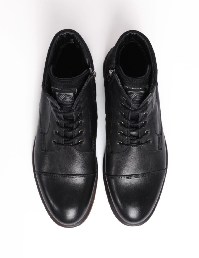SK38CS14M003-Black-001-2 Men's half boot - genuine leather