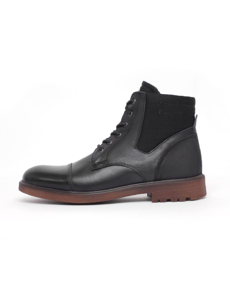 SK38CS14M003-Black-001-7 Men's half boot - genuine leather