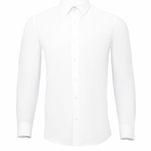 Slim-Fit Textured Basic Shirt - 100% Cotton